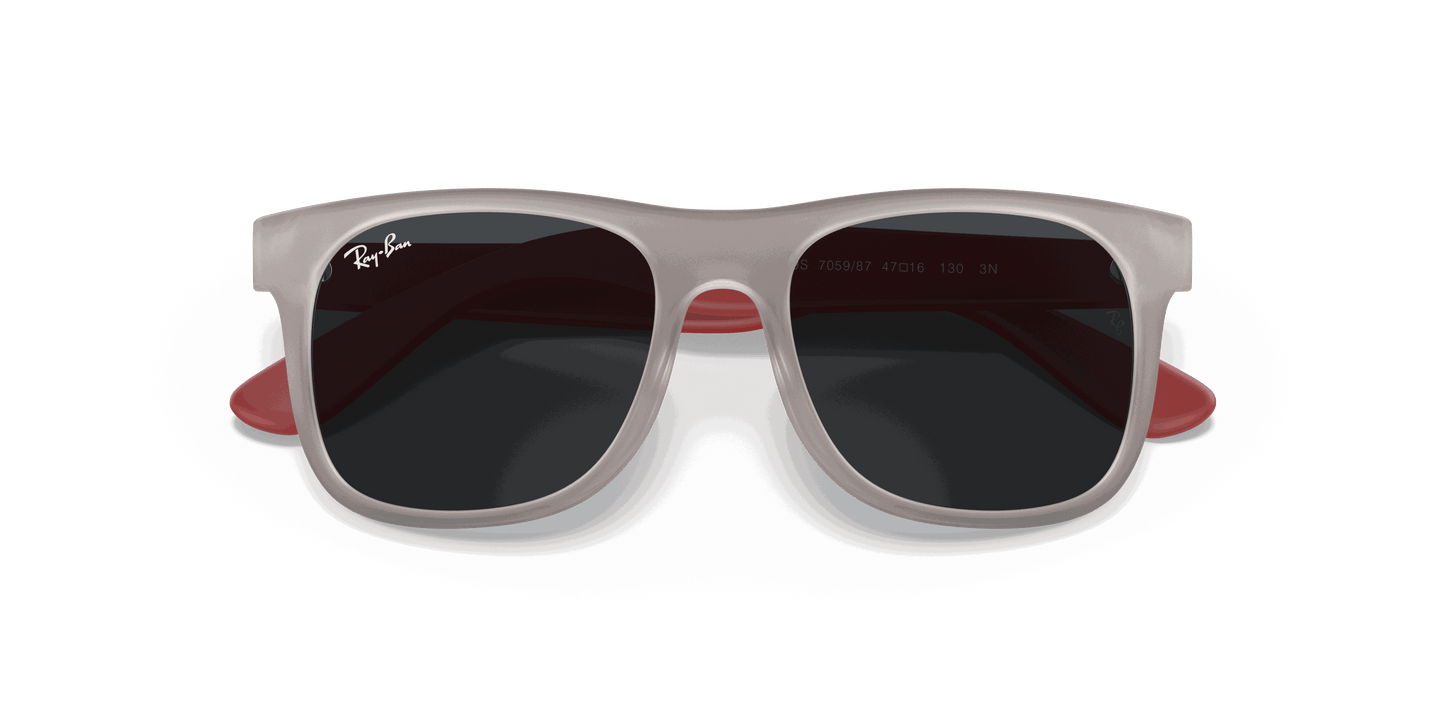 [Dark Grey Lenses, Matte Transparent Grey Frame]