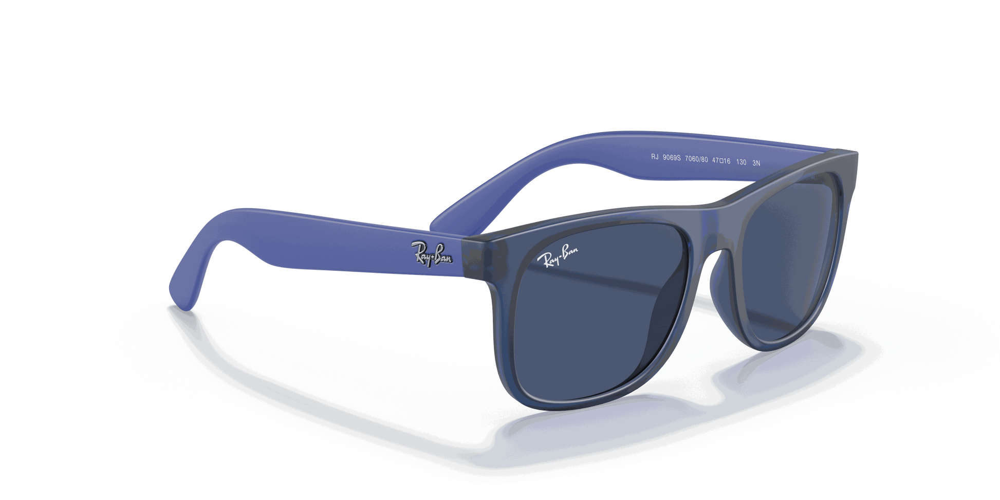 [Dark Blue Lenses, Matte Transparent Blue Frame]