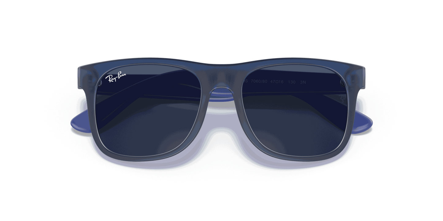 [Dark Blue Lenses, Matte Transparent Blue Frame]