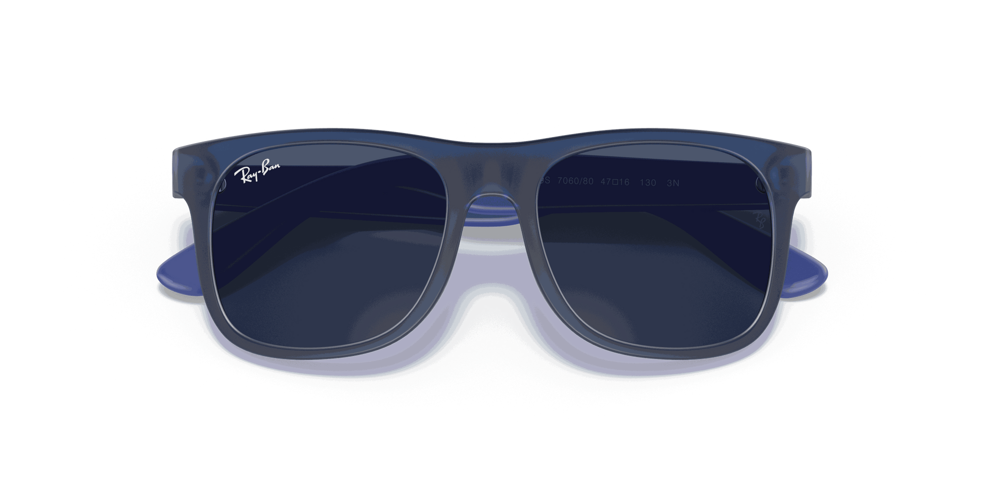 [Dark Blue Lenses, Matte Transparent Blue Frame]