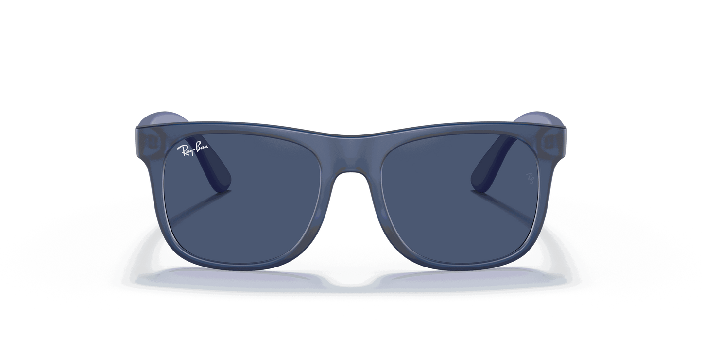 [Dark Blue Lenses, Matte Transparent Blue Frame]