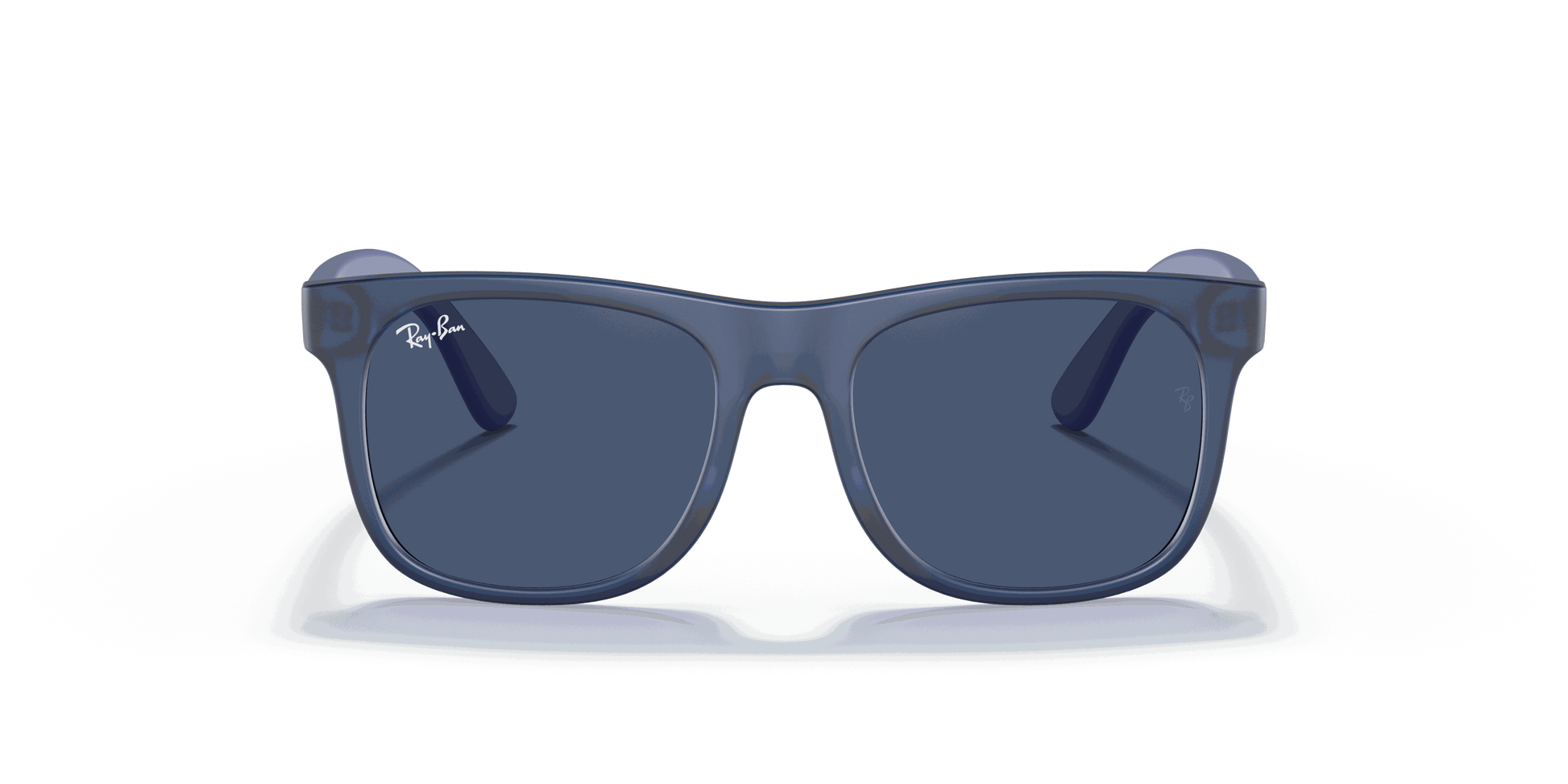 [Dark Blue Lenses, Matte Transparent Blue Frame]