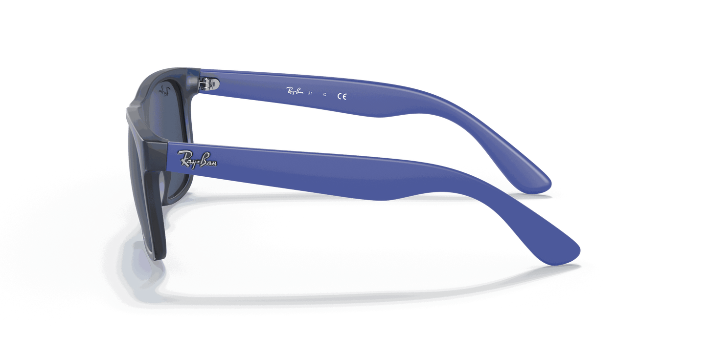 [Dark Blue Lenses, Matte Transparent Blue Frame]