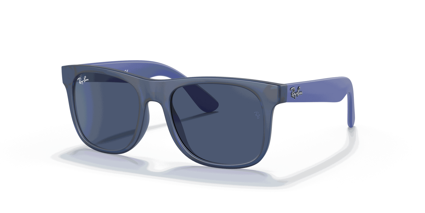[Dark Blue Lenses, Matte Transparent Blue Frame]