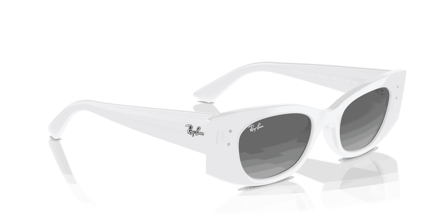[Grey Lenses, Polished White Frame]