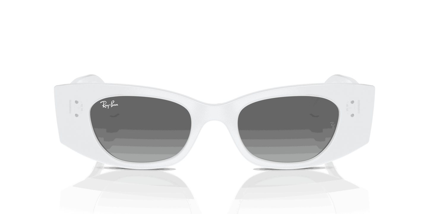 [Grey Lenses, Polished White Frame]