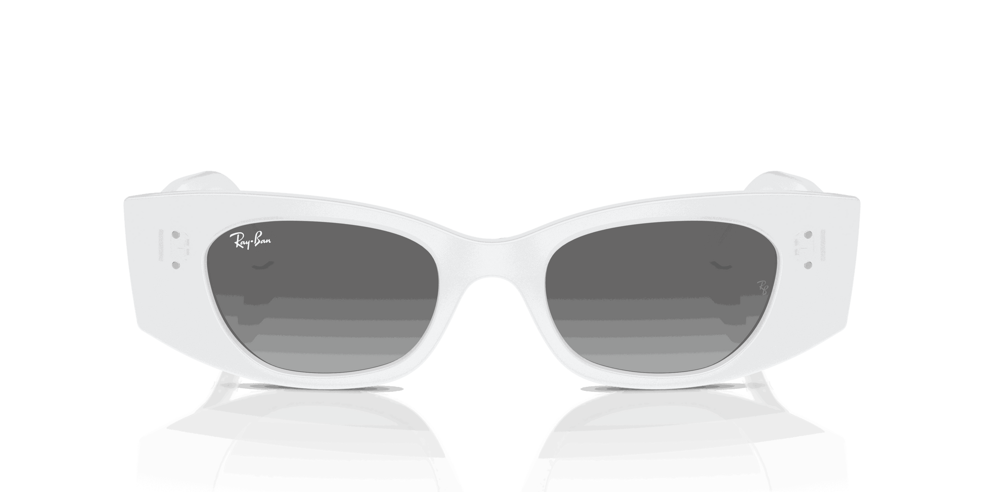 [Grey Lenses, Polished White Frame]