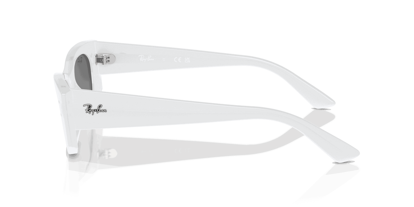 [Grey Lenses, Polished White Frame]