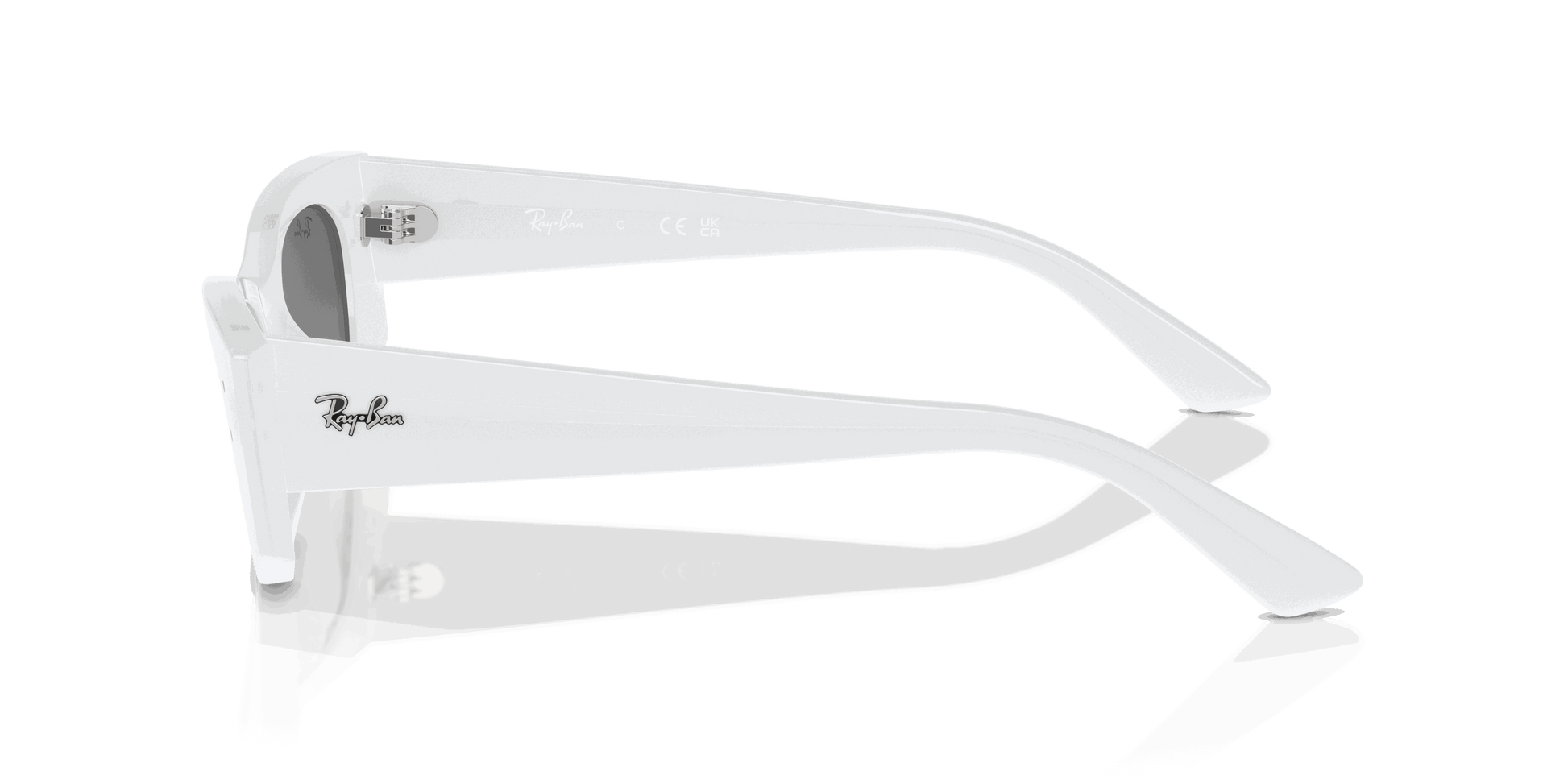 [Grey Lenses, Polished White Frame]
