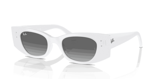 [Grey Lenses, Polished White Frame]