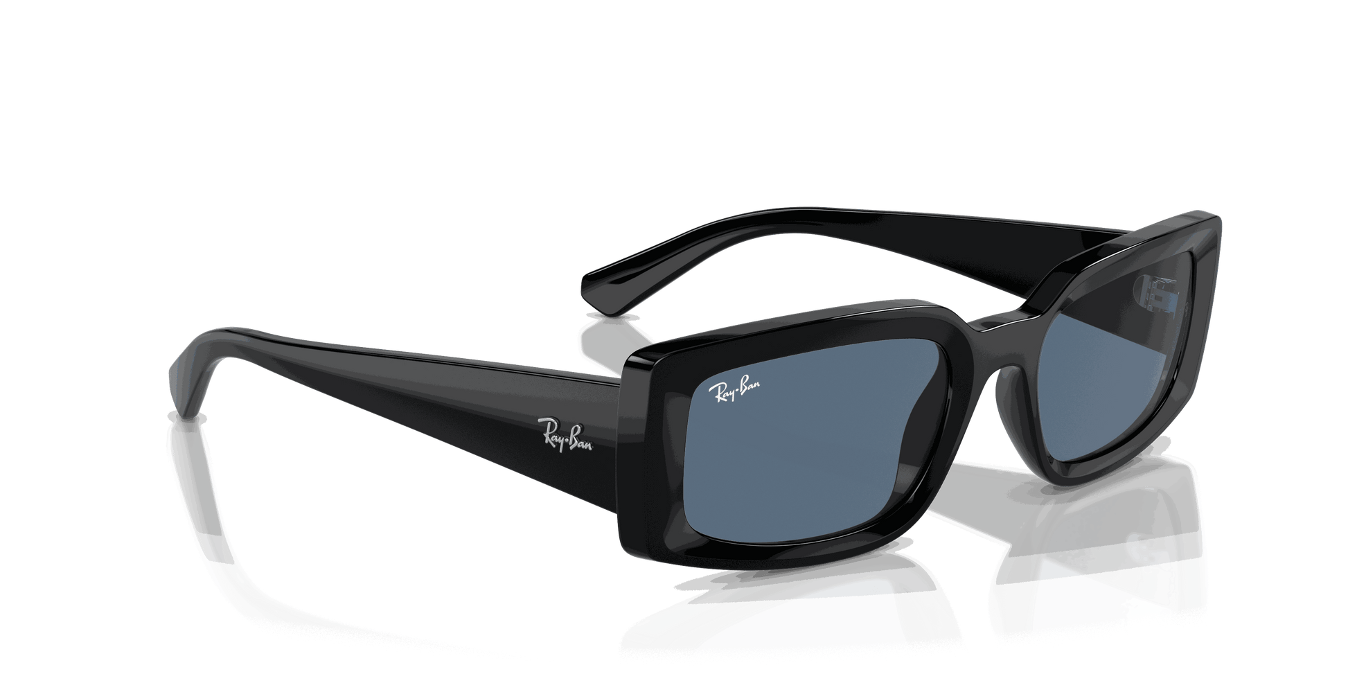 [Dark Blue Lenses, Polished Black Frame]