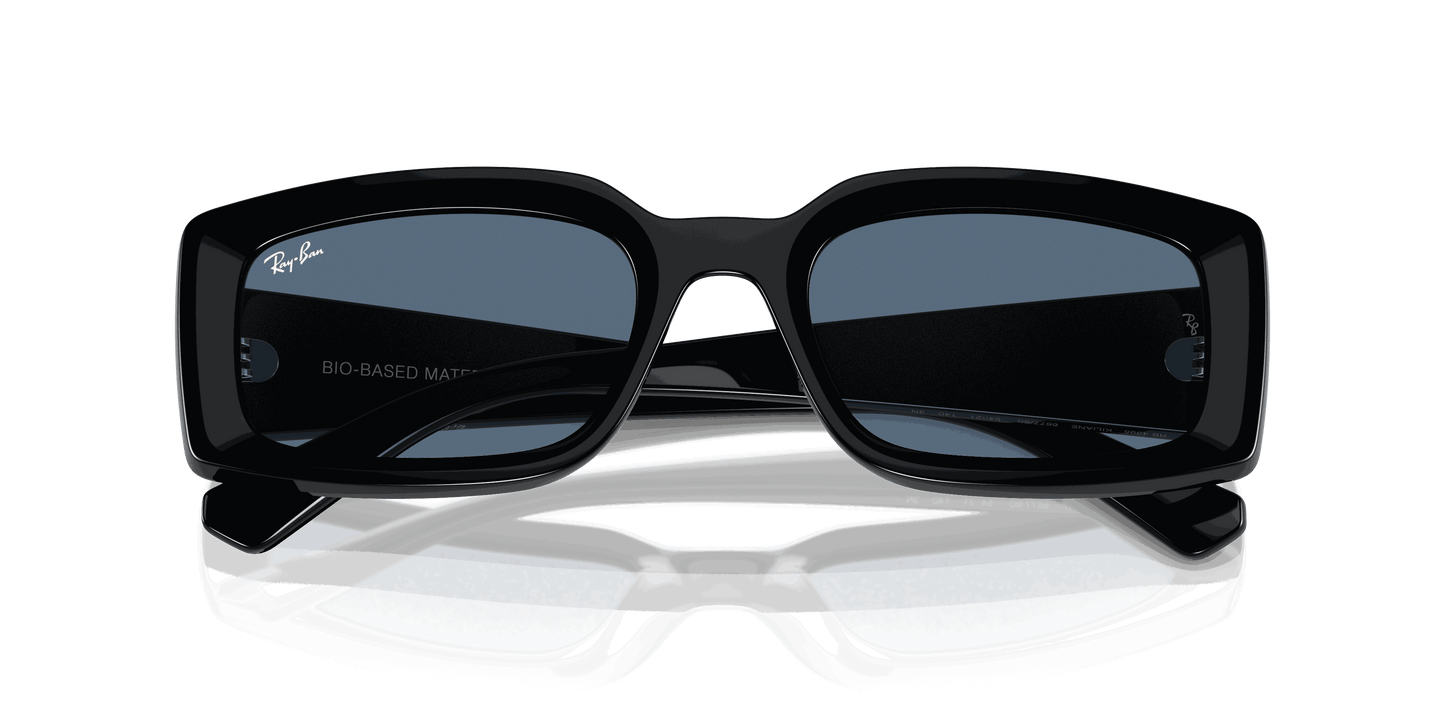 [Dark Blue Lenses, Polished Black Frame]