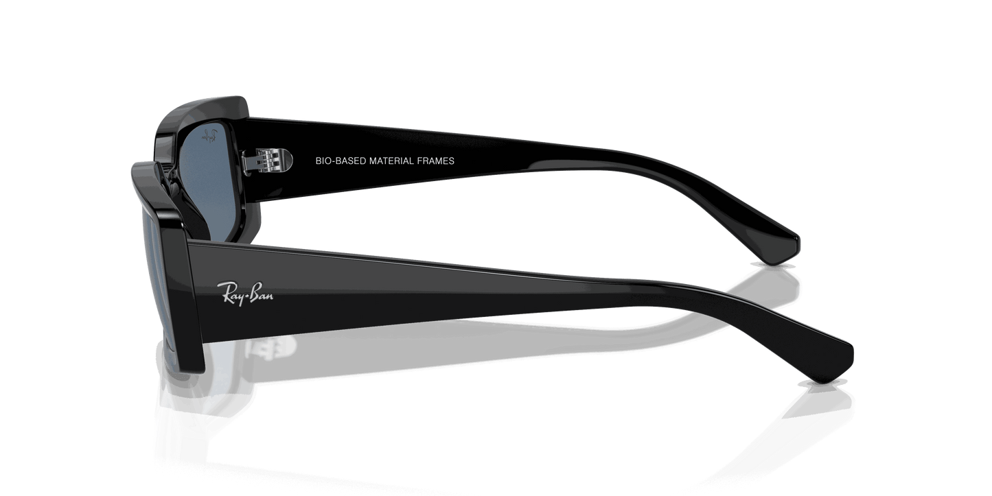 [Dark Blue Lenses, Polished Black Frame]