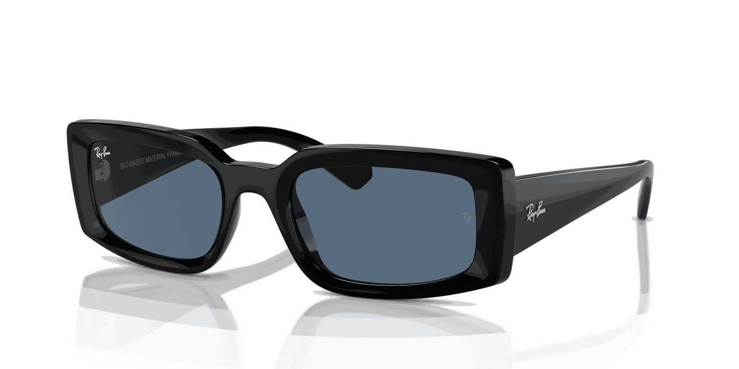 [Dark Blue Lenses, Polished Black Frame]