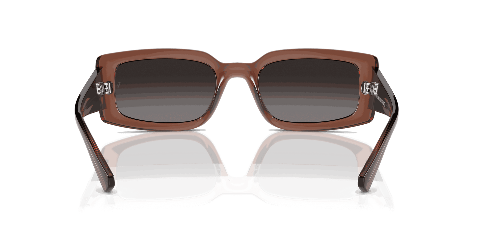 [Grey Lenses, Polished Transparent Brown Frame]