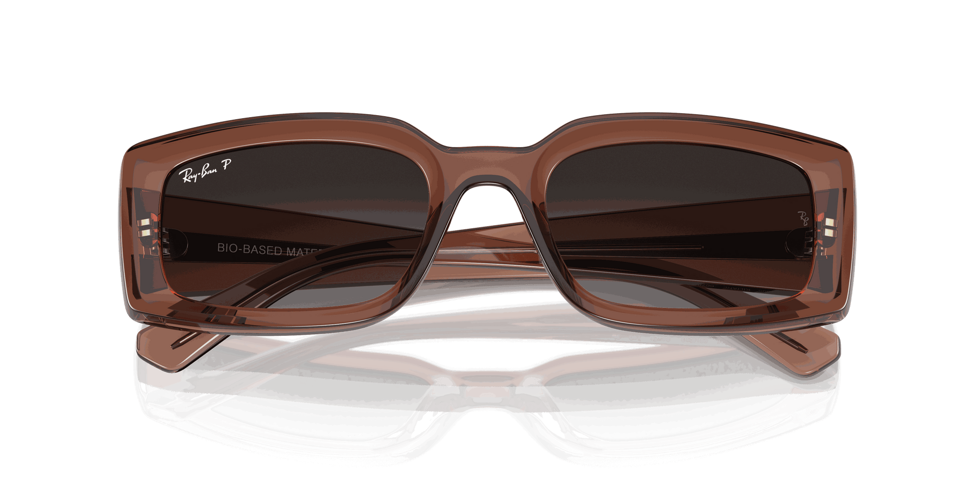 [Grey Lenses, Polished Transparent Brown Frame]