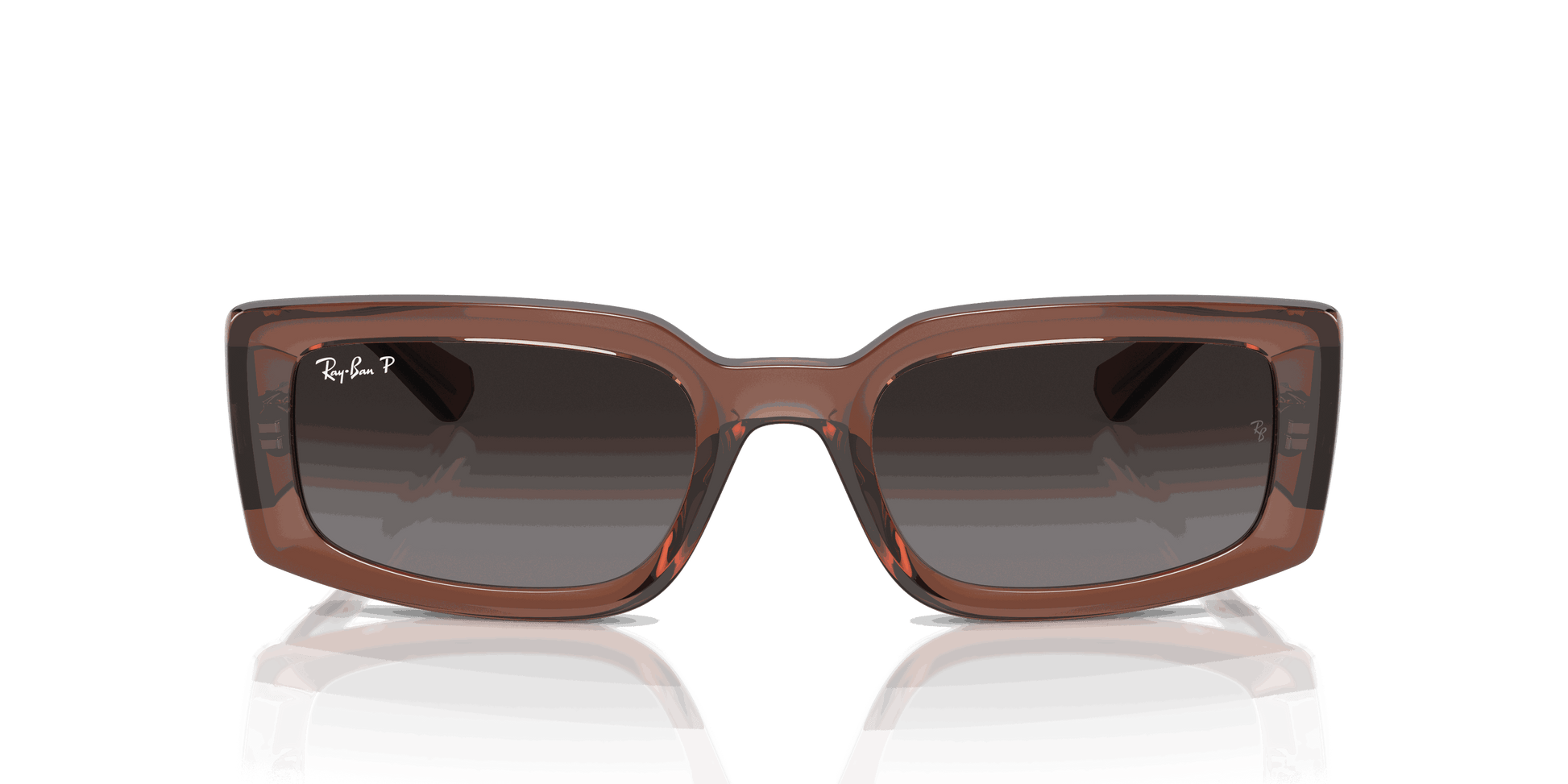 [Grey Lenses, Polished Transparent Brown Frame]