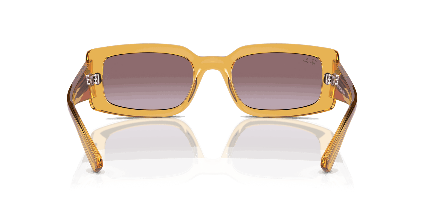 [Dark Violet Lenses, Polished Transparent Yellow Frame]