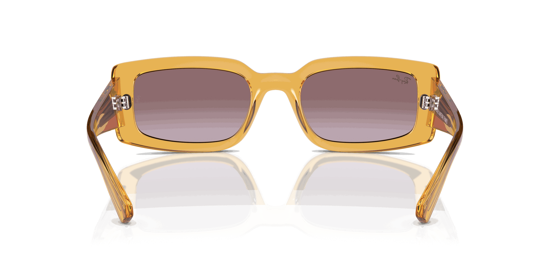 [Dark Violet Lenses, Polished Transparent Yellow Frame]