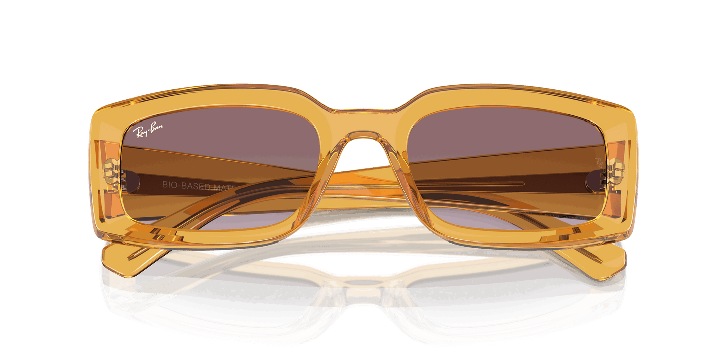 [Dark Violet Lenses, Polished Transparent Yellow Frame]