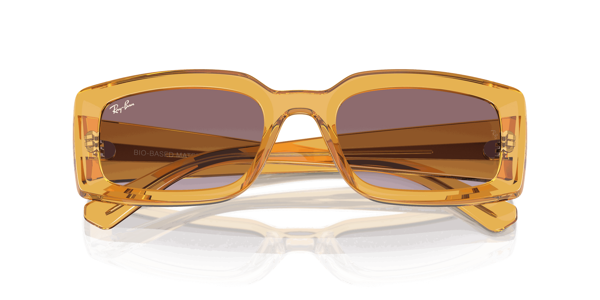 [Dark Violet Lenses, Polished Transparent Yellow Frame]