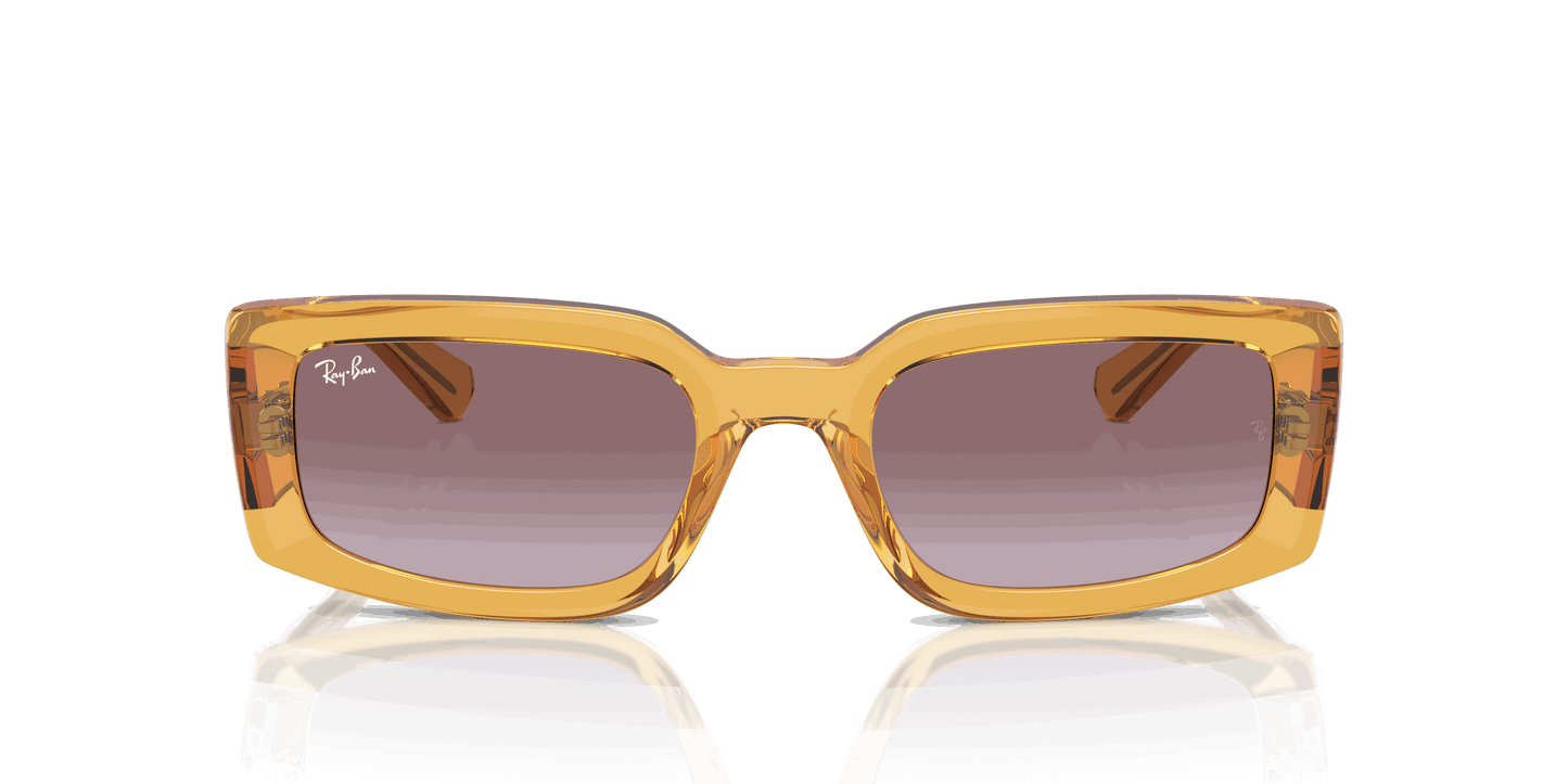 [Dark Violet Lenses, Polished Transparent Yellow Frame]
