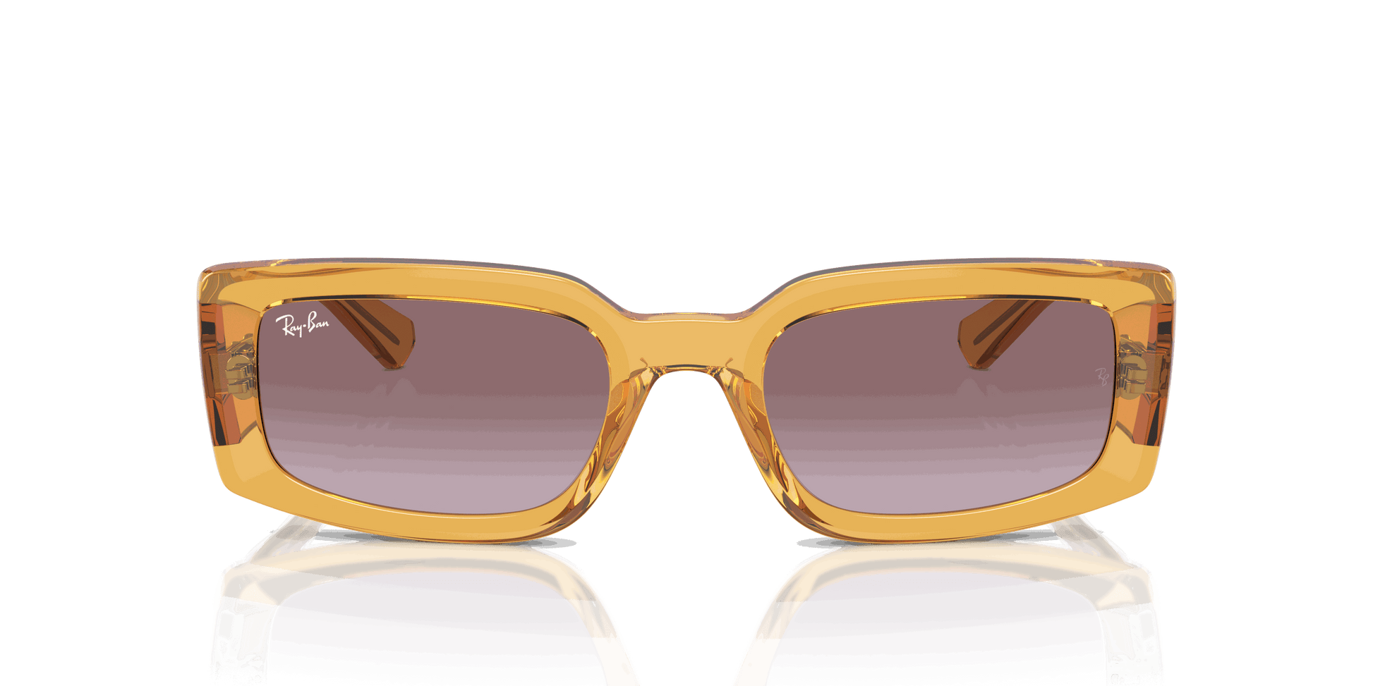 [Dark Violet Lenses, Polished Transparent Yellow Frame]