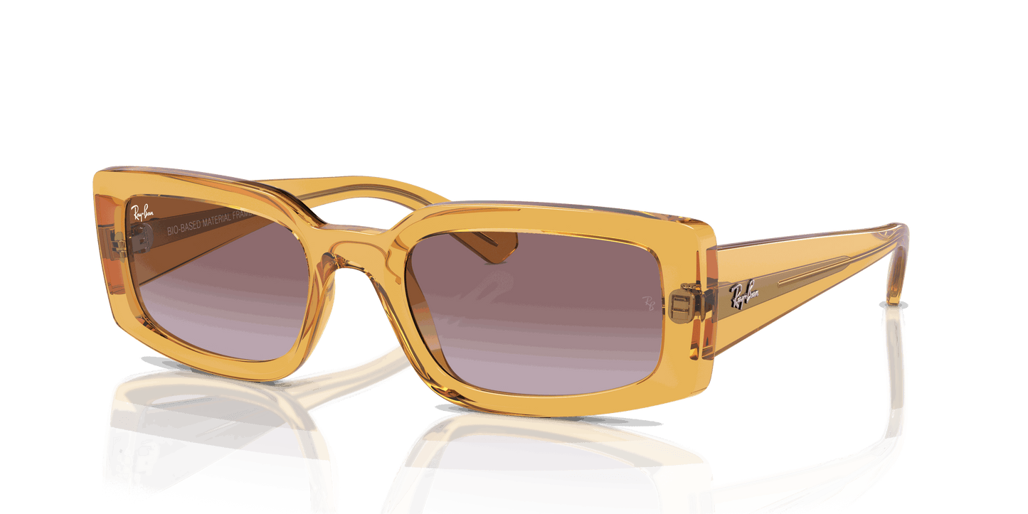 [Dark Violet Lenses, Polished Transparent Yellow Frame]