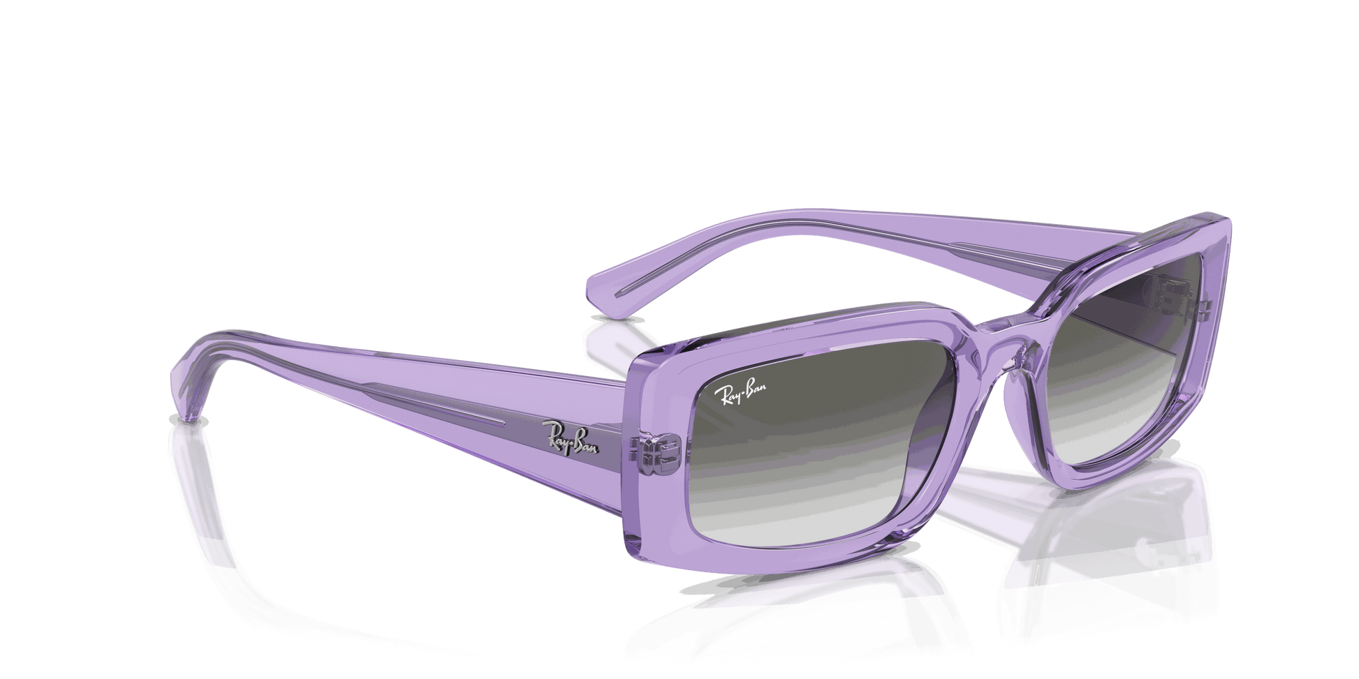 [Light Grey Lenses, Polished Transparent Violet Frame]