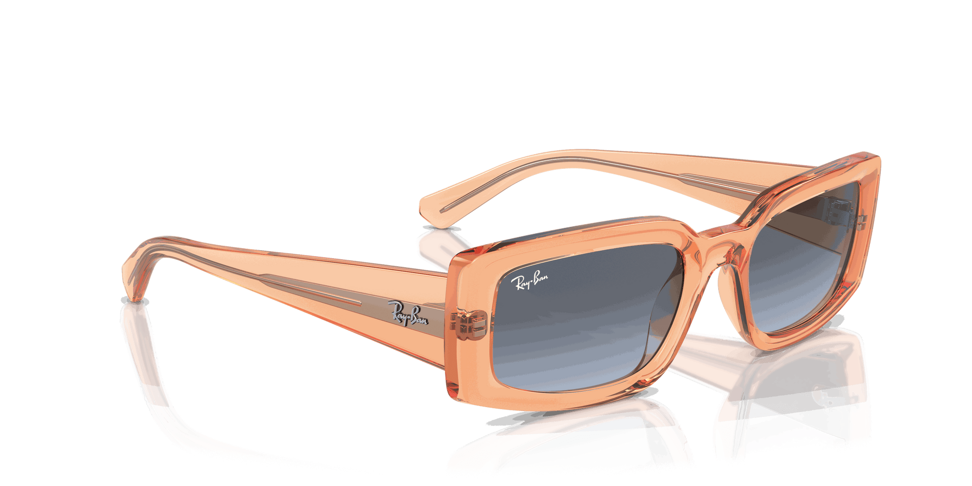 [Blue/Grey Lenses, Polished Transparent Orange Frame]