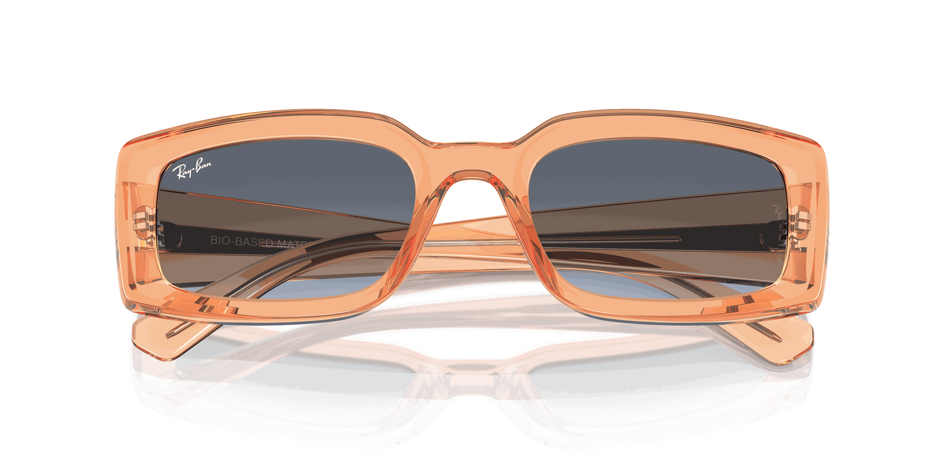 [Blue/Grey Lenses, Polished Transparent Orange Frame]