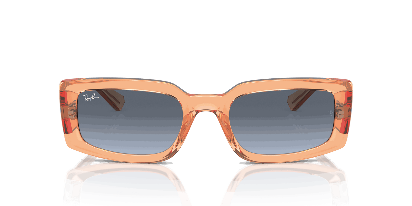 [Blue/Grey Lenses, Polished Transparent Orange Frame]