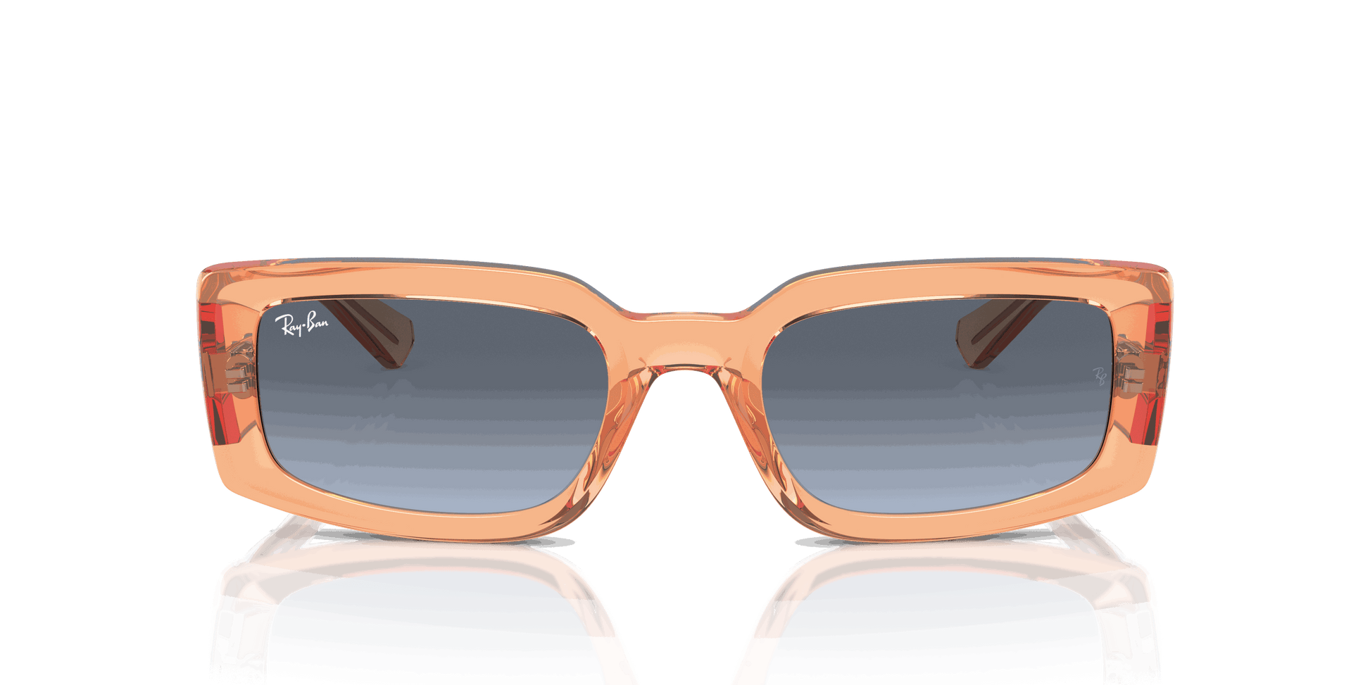 [Blue/Grey Lenses, Polished Transparent Orange Frame]