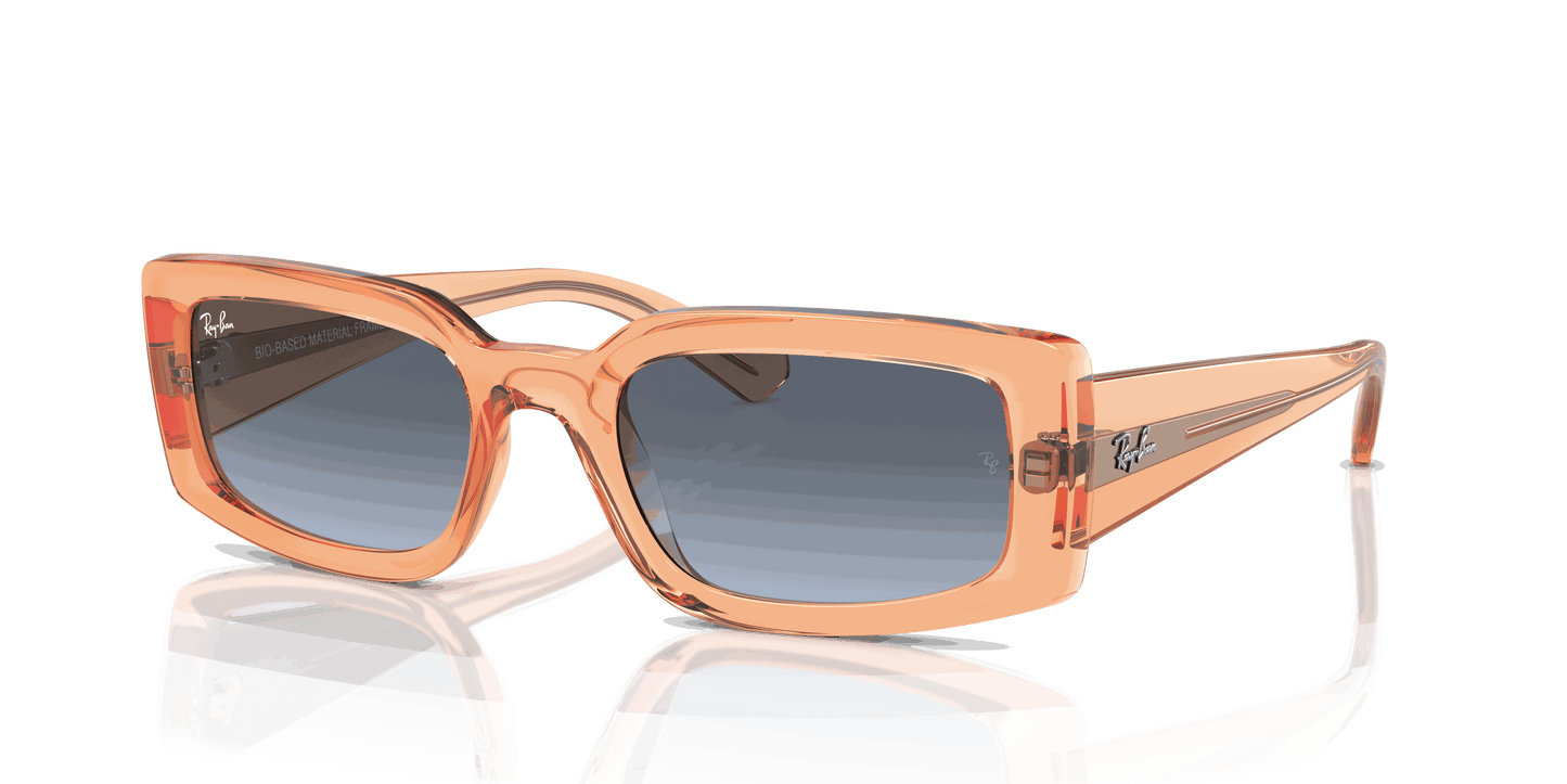 [Blue/Grey Lenses, Polished Transparent Orange Frame]
