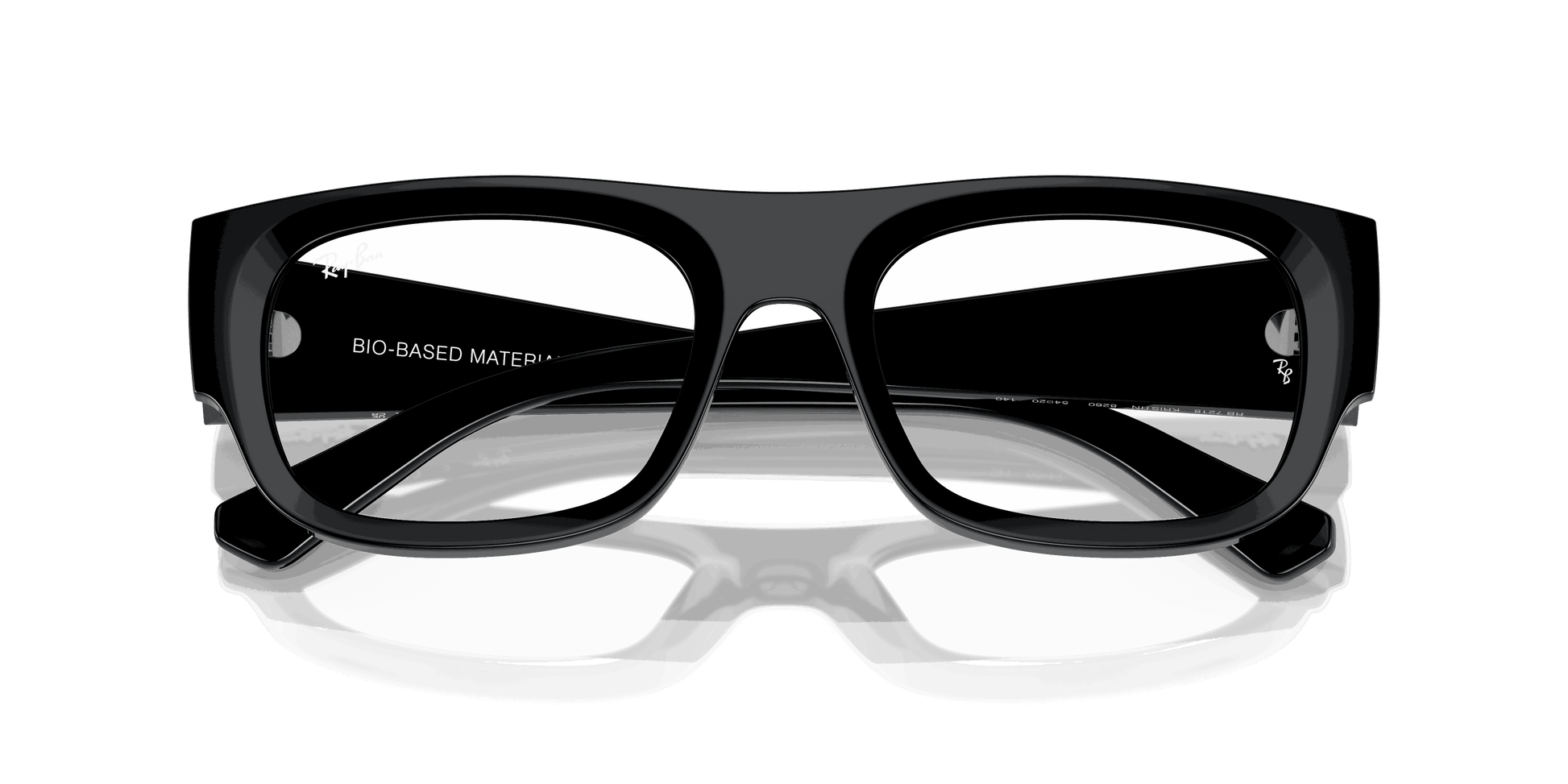 [Clear Lenses, Polished Black Frame]