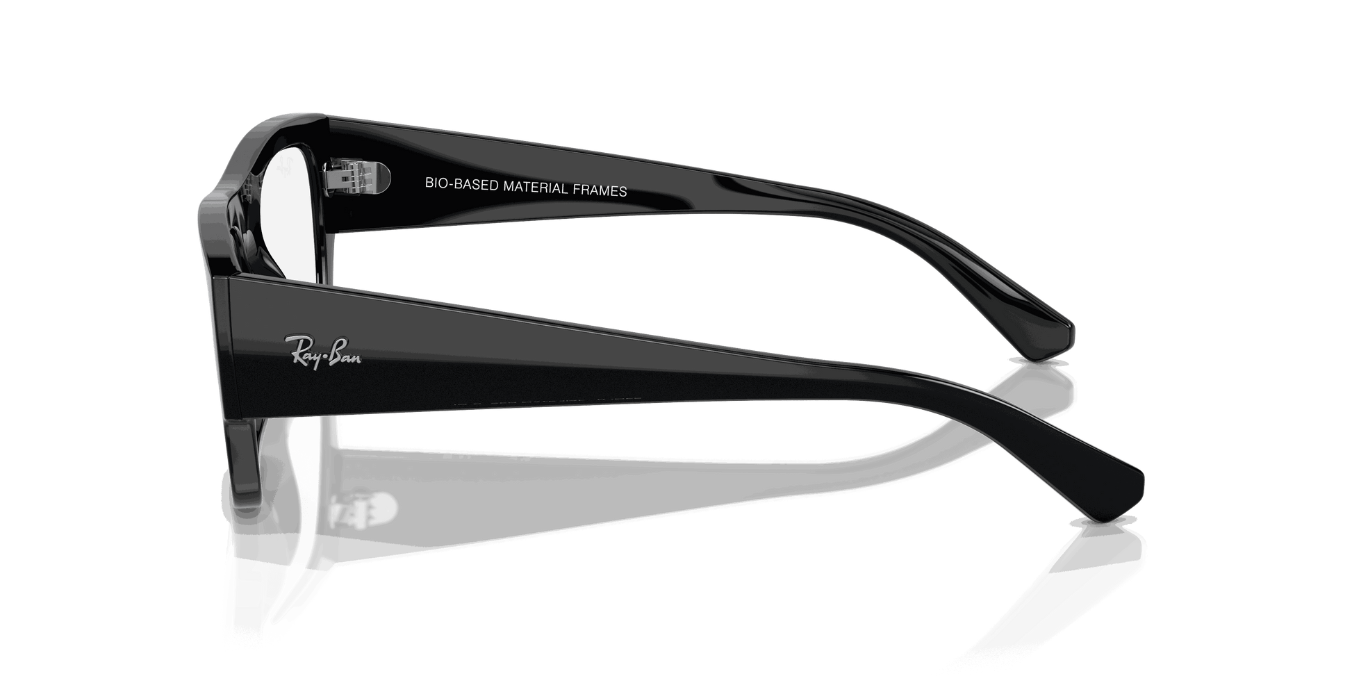 [Clear Lenses, Polished Black Frame]