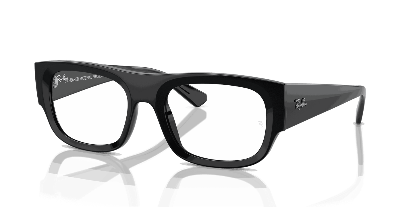 [Clear Lenses, Polished Black Frame]