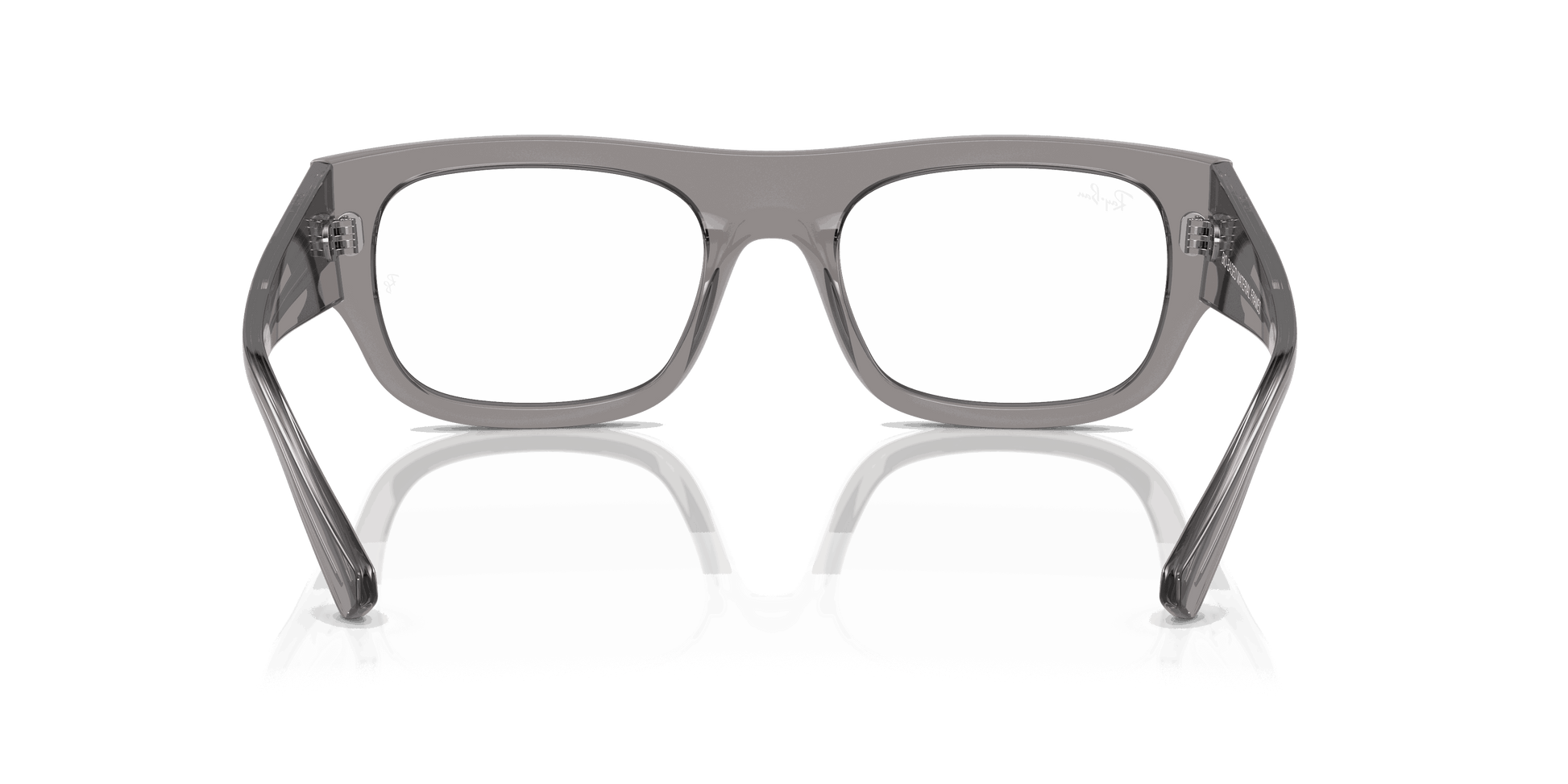 [Clear Lenses, Polished Transparent Grey Frame]