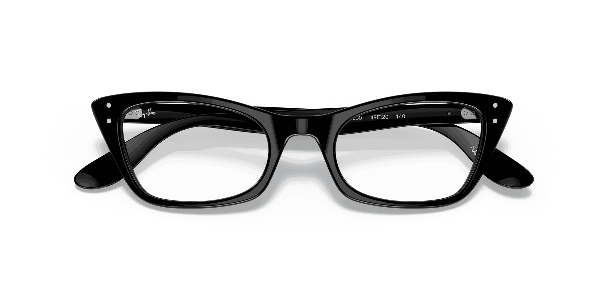 [Clear Lenses, Polished Black Frame]