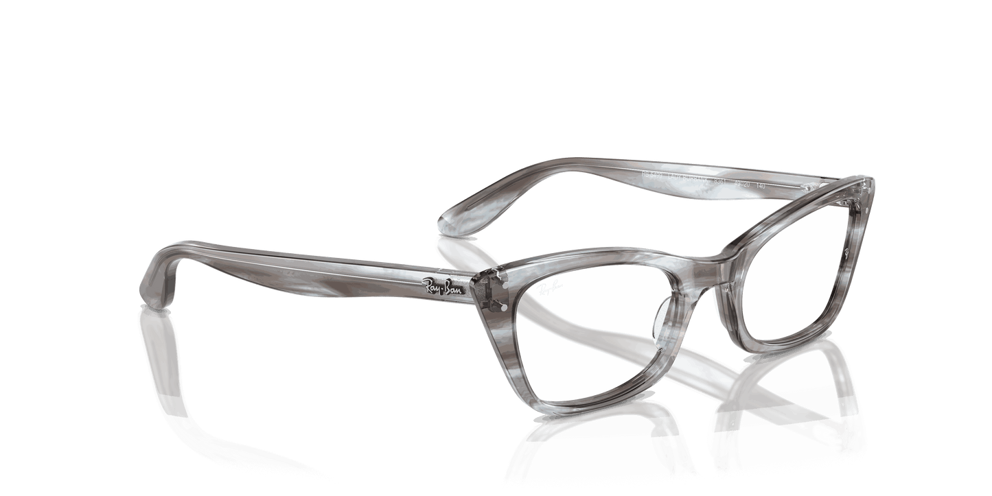 [Clear Lenses, Polished Striped Blue Frame]