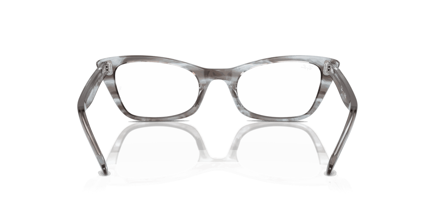 [Clear Lenses, Polished Striped Blue Frame]