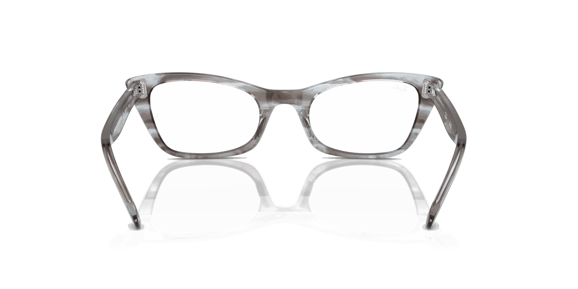 [Clear Lenses, Polished Striped Blue Frame]