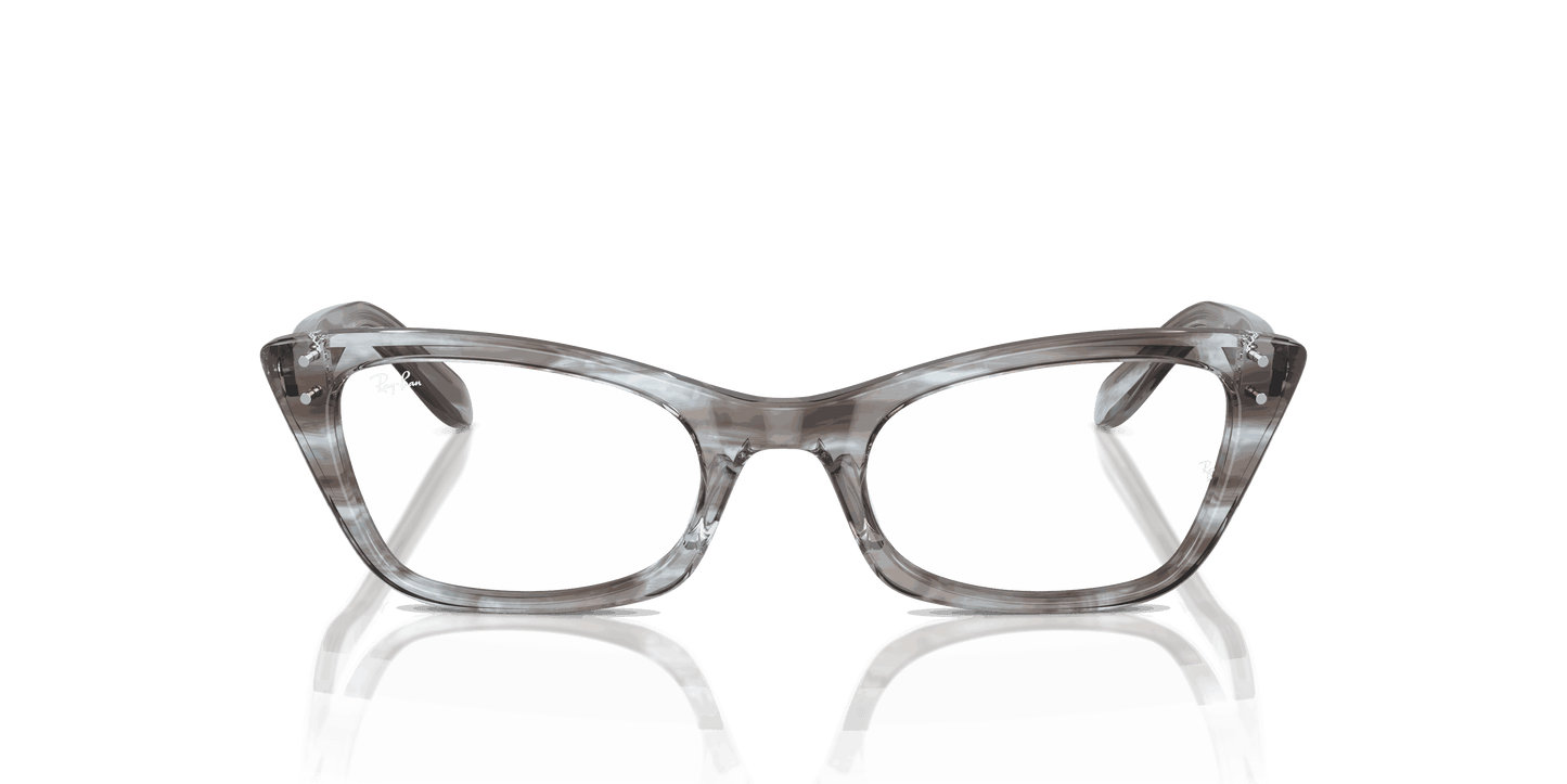 [Clear Lenses, Polished Striped Blue Frame]