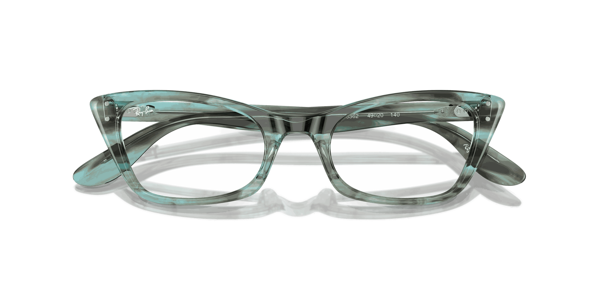 [Clear Lenses, Polished Striped Green Frame]
