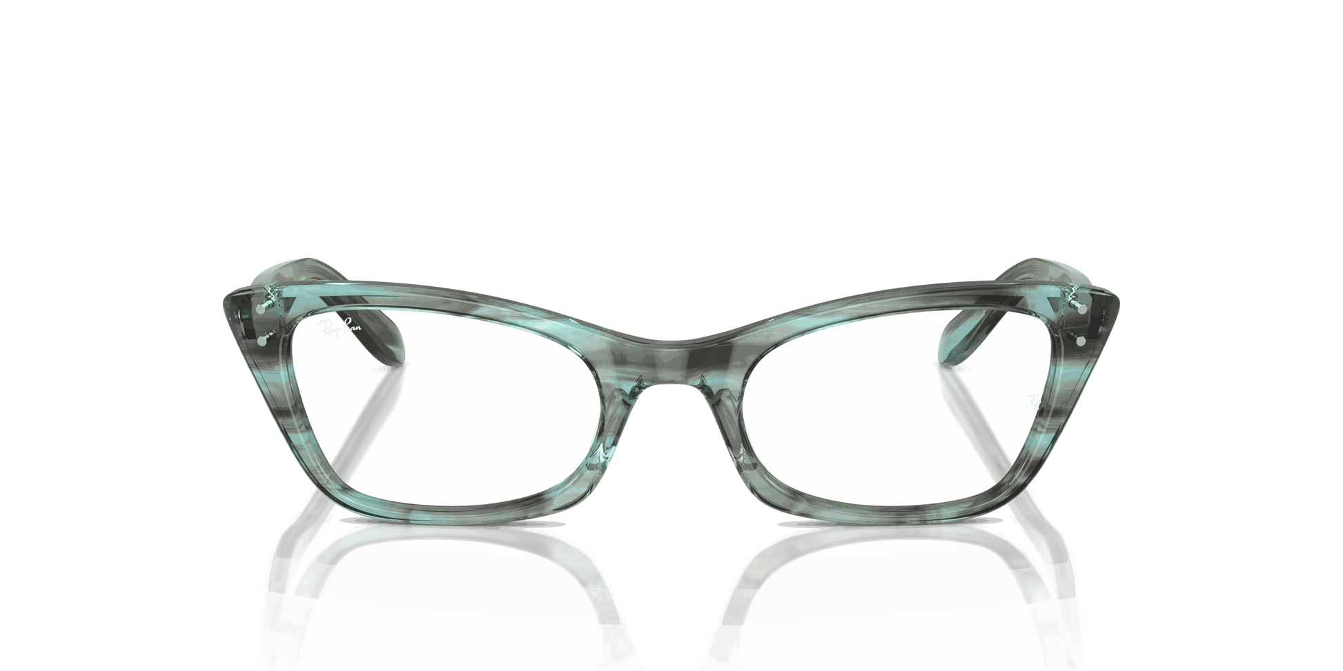 [Clear Lenses, Polished Striped Green Frame]