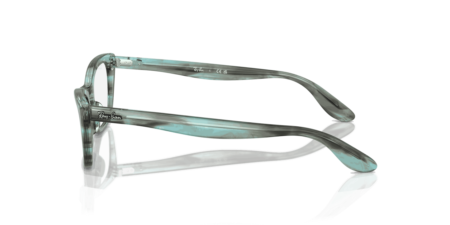 [Clear Lenses, Polished Striped Green Frame]