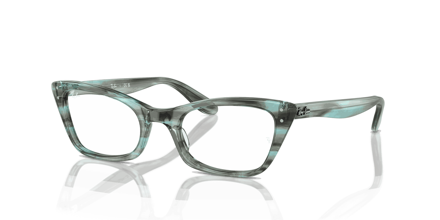 [Clear Lenses, Polished Striped Green Frame]