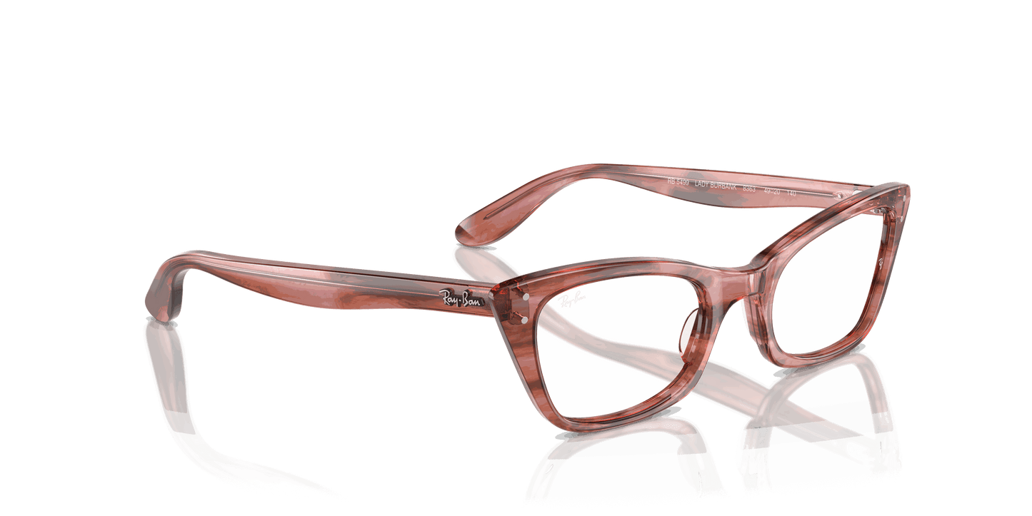 [Clear Lenses, Polished Striped Pink Frame]
