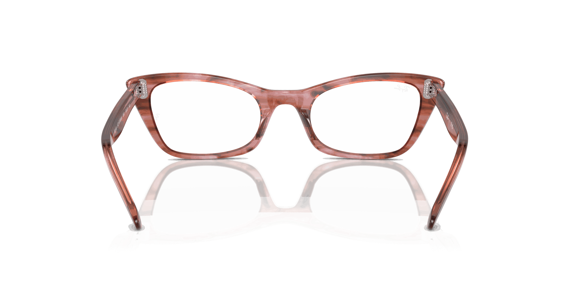 [Clear Lenses, Polished Striped Pink Frame]