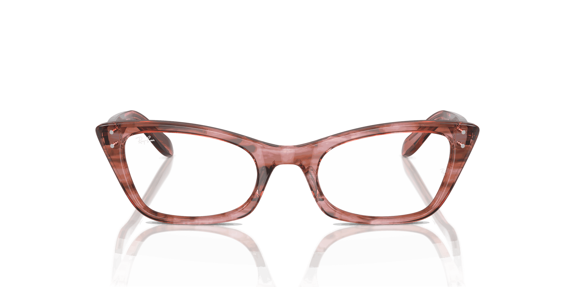 [Clear Lenses, Polished Striped Pink Frame]